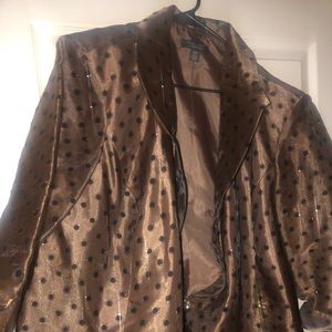 Chocolate sheer formal jacket